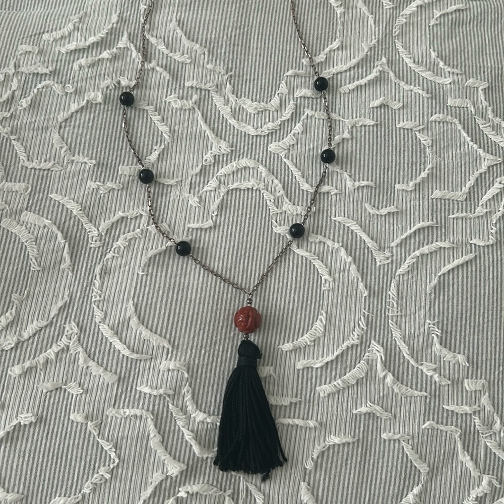 Sterling silver tassel necklace